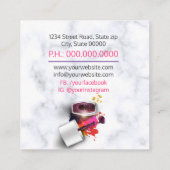 Carte De Visite Carré Nail Artist / Manicure (Dos)