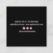 Carte De Visite Carré Nail Tech noir (Dos)