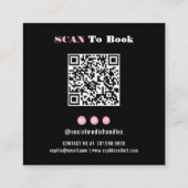 Carte De Visite Carré Nail Tech noir (Dos)