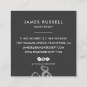 Carte de visite Carré Nautical Kraken (Dos)