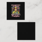 Carte De Visite Carré Ne Sous-Estimez Jamais La Femme Qui Est Également (Devant / Derrière)