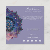 Carte De Visite Carré Nebula Bloom | Mandala (Dos)