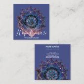 Carte De Visite Carré Nebula Bloom | Mandala (Devant / Derrière)