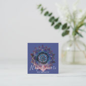Carte De Visite Carré Nebula Bloom | Mandala (Debout devant)