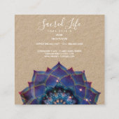 Carte De Visite Carré Nebula Bloom | Mandala (Dos)