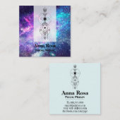 Carte De Visite Carré *~* Nebula celtique Mystique Univers Moyen Psychiq (Devant / Derrière)