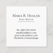 Carte De Visite Carré Nébuleuse de galaxie de lavande de pêche de rose (Dos)