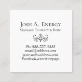 Carte De Visite Carré Nébuleuse pourpre de galaxie de rose d'univers de (Dos)