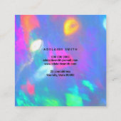 Carte De Visite Carré néon couleurs gemstone opal photo (Dos)