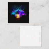 Carte De Visite Carré Neon Firefly sur noir (Devant / Derrière)