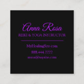 Carte De Visite Carré *~* Neon Puissant Mandala Healing Arts (Dos)