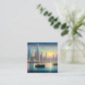 Carte De Visite Carré New York est l'une des villes les plus emblématiqu (Debout devant)