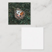 Carte De Visite Carré Nid floral (Devant / Derrière)