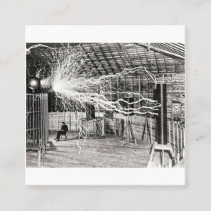 Carte De Visite Carré Nikola Tesla Electricity