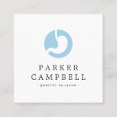 Carte De Visite Carré N'importe quel logo gastrique couleur moderne mini (Devant)