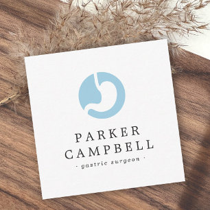 Carte De Visite Carré N'importe quel logo gastrique couleur moderne mini