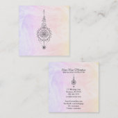 Carte De Visite Carré *~* Nirvana Pastel Marbre Reiki Healing Ombre (Devant / Derrière)