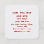 Carte De Visite Carré No Love For Smoking Sign (Dos)