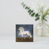 Carte De Visite Carré Nobilité Cheval islandais (Debout devant)