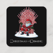 Carte De Visite Carré Noël arrive (Dos)