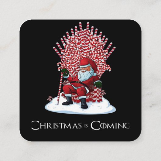 Carte De Visite Carré Noël arrive (Dos)