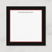 Carte De Visite Carré Noël Art déco rétro (Dos)