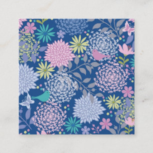 Carte De Visite Carré Noël Cadeau Floral 60e anniversaire