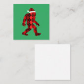 Carte De Visite Carré Noël de Bigfoot - Noël drôle (Devant / Derrière)