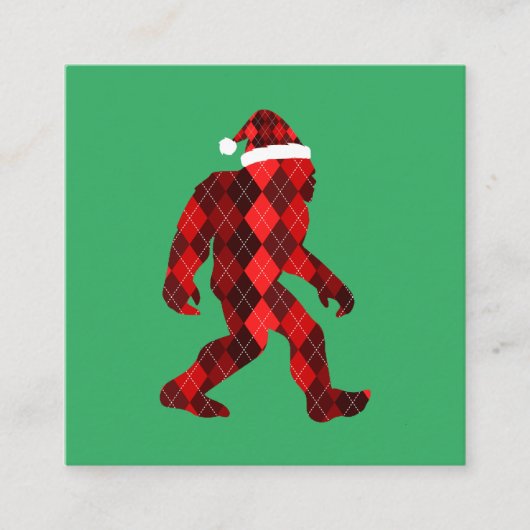 Carte De Visite Carré Noël de Bigfoot - Noël drôle (Devant)