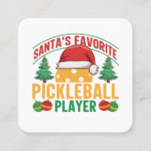 Carte De Visite Carré Noël de Pickball (Devant)