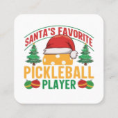 Carte De Visite Carré Noël de Pickball (Dos)