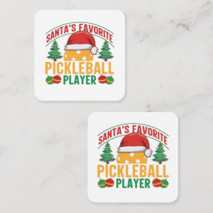Carte De Visite Carré Noël de Pickball