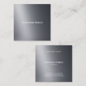 Carte De Visite Carré Noir blanc moderne Cool moderne tendance (Devant / Derrière)