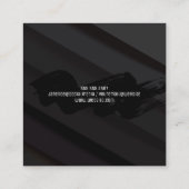 Carte De Visite Carré Noir brossé | Panneaux noirs (Dos)