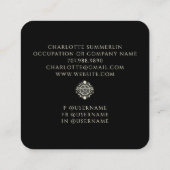 Carte De Visite Carré Noir céleste (Dos)