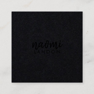 Carte De Visite Carré Noir clair kraft moderne carré minimaliste simple
