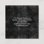 Carte de visite Carré noir et blanc élégant (Dos)