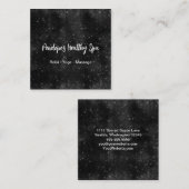 Carte de visite Carré noir et blanc élégant (Devant / Derrière)