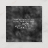 Carte de visite Carré noir et blanc élégant (Dos)
