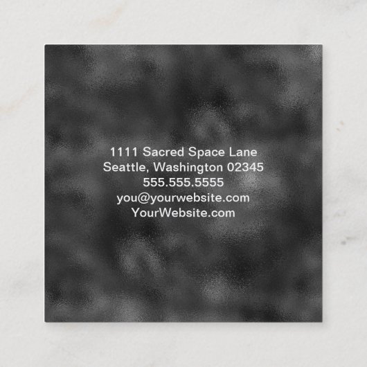 Carte de visite Carré noir et blanc élégant (Dos)