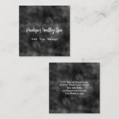 Carte de visite Carré noir et blanc élégant (Devant / Derrière)