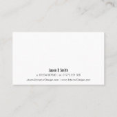 Carte de visite Carré noir et blanc élégant (Dos)