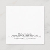 Carte De Visite Carré Noir Fer Travaux Métal (Dos)