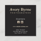 Carte de visite Carré noir Gold (Devant)