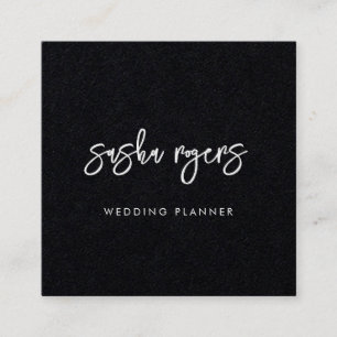 Carte De Visite Carré Noir moderne contemporain