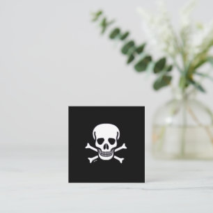 Carte de visite carré noir Skull n Bones