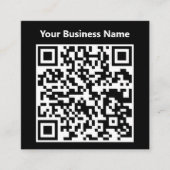 Carte De Visite Carré Nom de l'entreprise plus QR Code sur (Devant)
