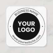 Carte De Visite Carré Nom de l'entreprise & site Web ou slogan etc. (Devant)