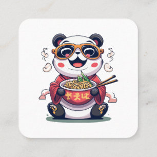 Carte De Visite Carré Nouilles de Panda
