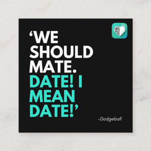 CARTE DE VISITE CARRÉ NOUS DEVRIONS NOUS RENDRE (Devant)